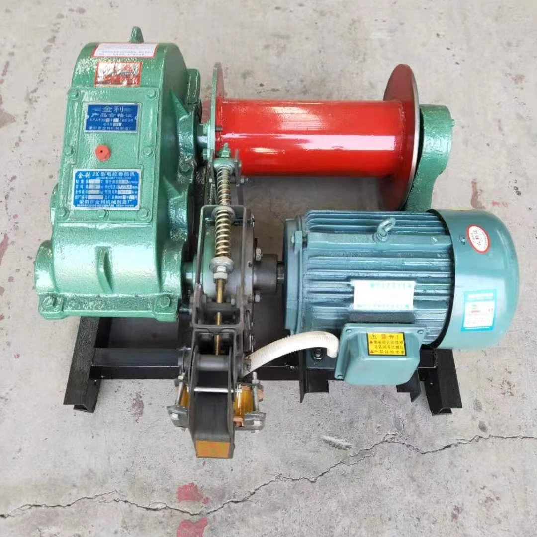 0.5-60t JK Type Electric Wire Rope Winch Single Speed and Daul Speed High Speed Construction Winch