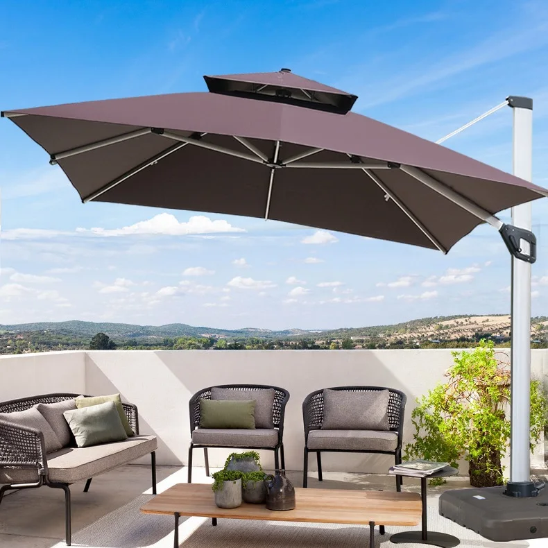 Outdoor Sun Shade Pool Side Parasol Vintage Patio Garden Umbrella Fabric 5+ Years Warranty