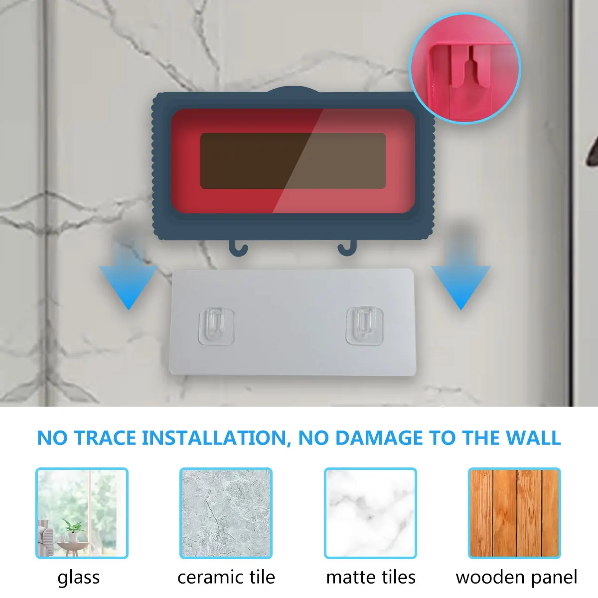 Wholesale Bathroom Transparent Waterproof Wall Mount smartphone holder Shower cell Phone Holder