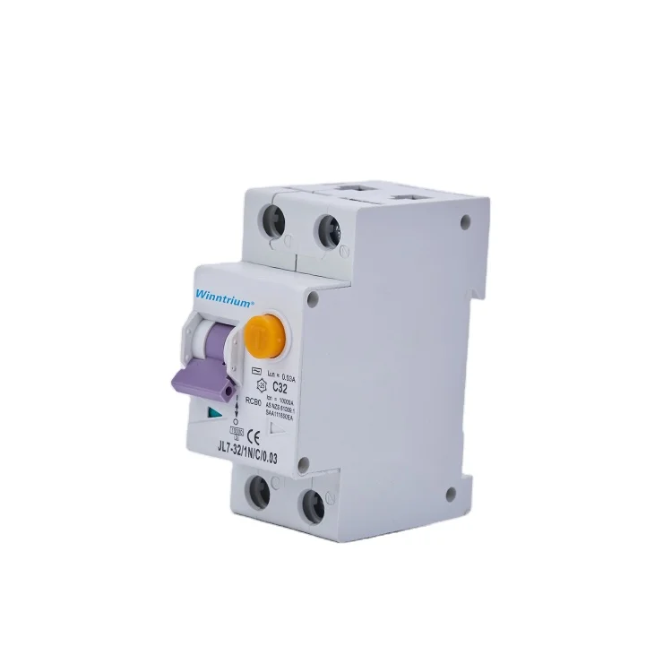 
L7 rcbo 32a 2 pole elcb switchable circuit breaker residual current device 40 amp elcb-6a switch 63a rccb electro magnetic type 