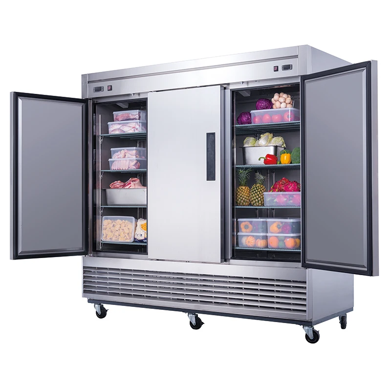 Bottom Mounted Freezer/ 3-Solid Door US 110 Votage Freezer ETL Approval Automatic Freezer