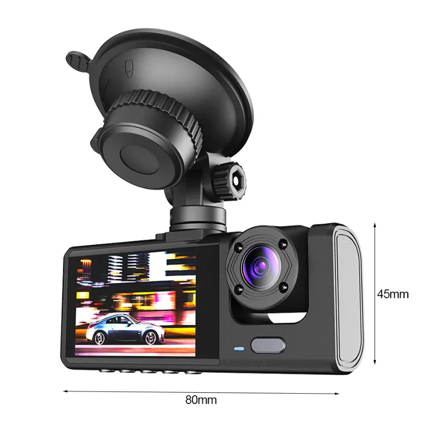 Popular Selling 1080P WiFi Car Camera DVR 3 Cameras Triple Dash Cam Park Monitor Road Data Recorder