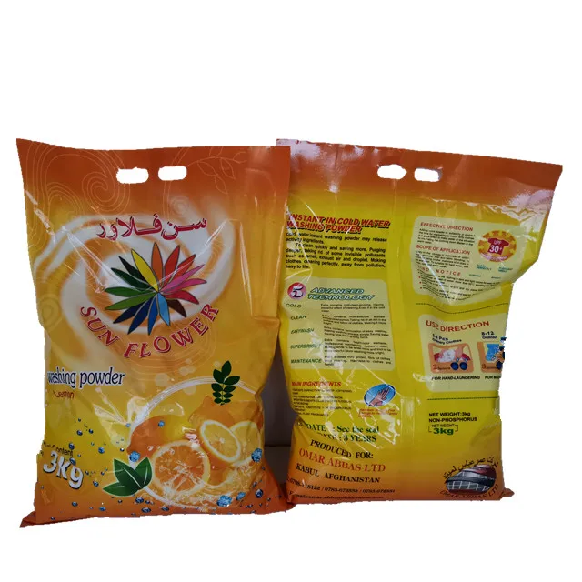 Wholesale retail 25kg Bulk Organic Hand Washing Long Lasting Perfume Laundry Detergent Powder