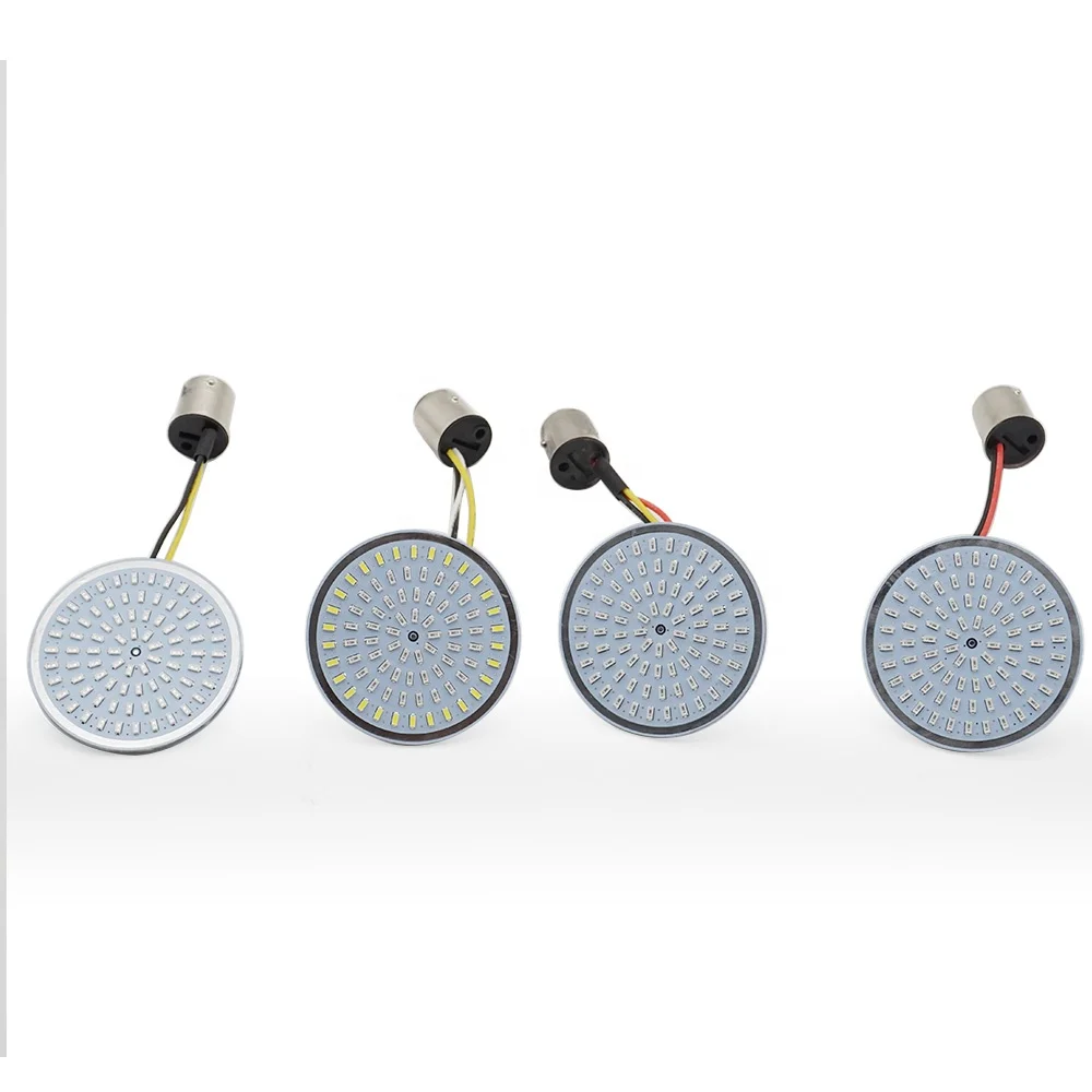 1156 1157 LED Turn Signal Indicator Light Bullet Lamp 2 inch Inserts Light for Harley Sportster Touring Electra Glide CVO Moto