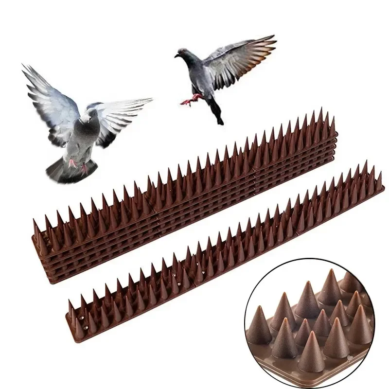 45Cm 35Cm 12 Packs Bird Spikes Plastic Bird Deterrent Spikes Plastic Deterrent Anti Theft Climb Strips