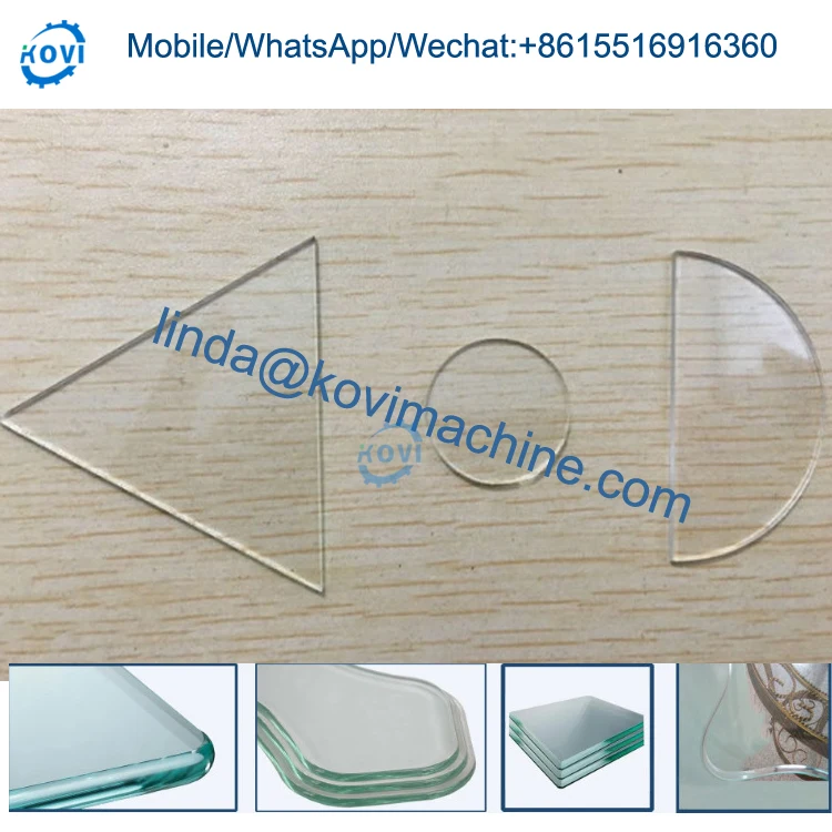 Irregular shaped straight line glass edging processing machinery glass polishing grinding machine
