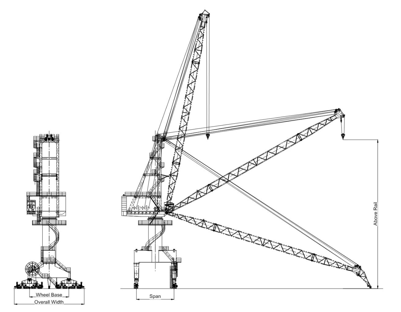 Shipyard Jib Crane for Port Fitting Feature Portal Crane Essential for Construction Industries Gear as Core Component
