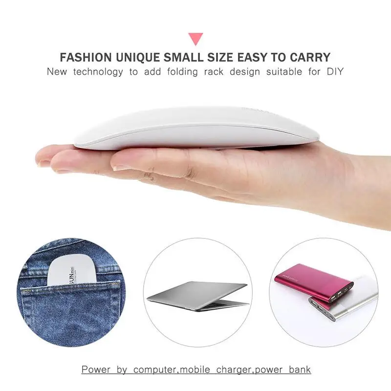 2021 Nail Lamp Mini Portable UV LED Nail Dryer SUN MINI 6W UV Gel Nail Lamp