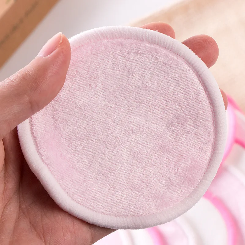 
100% Biodegradable bamboo cotton make-up remove pads 