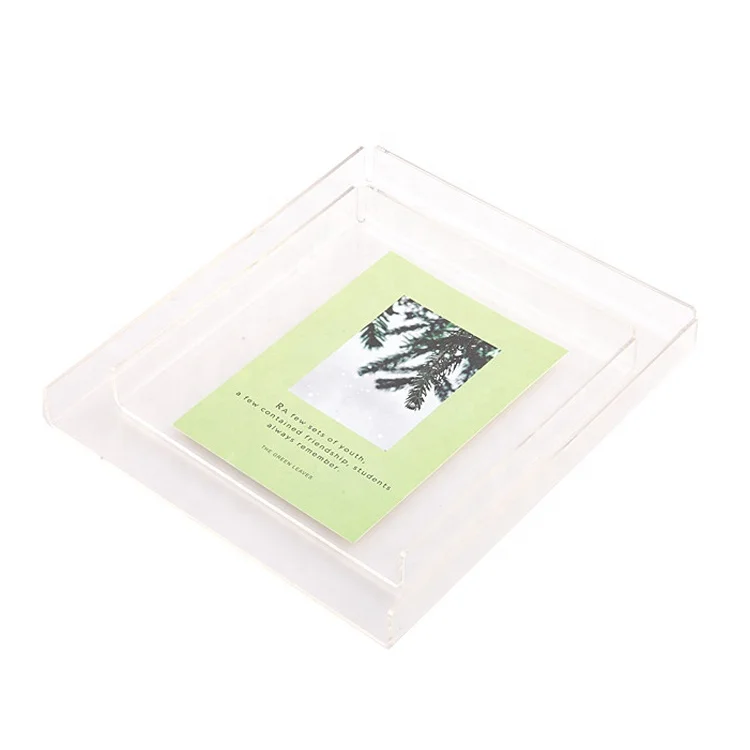 Acrylic desktop stationery letter paper organizer plastic document file holder office filing tray