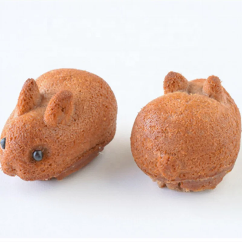 Food Grade Silicone Ice Cream Mold 6 Cavity Rabbit Chocolate Ice Lattice baking silicone molds