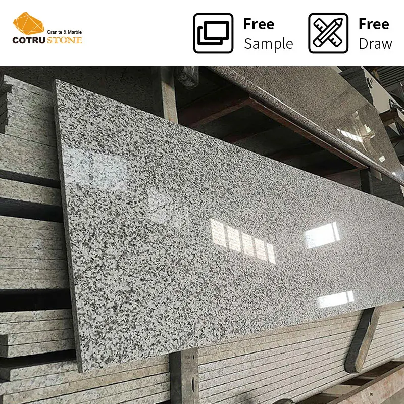 Whole Sale Cheap Natural Grey Granite JL White Granite Tile 60X60 Factory Prices Flamed Polished For Floor Kitchen Countertop