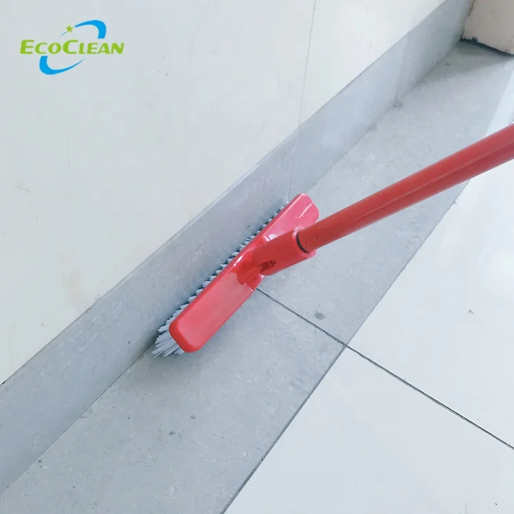 EcoClean Commercial Tile and Grout Cleaning brush, Sanitation corner scrub , stiff bristle tile scrubber  brush