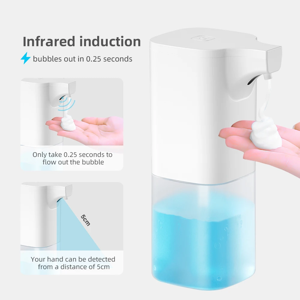 
Hands-free soap dispenser non-contact foam soap dispenser automatic induction washing mobile phone suitable for kitchen bathroom 