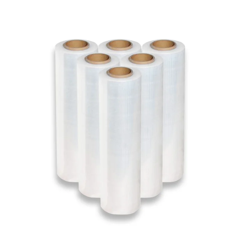 Plastic Wraps C Type Stretch Film 450mm Width 12mic 2.5kg Rolls for Pallet Wrapping