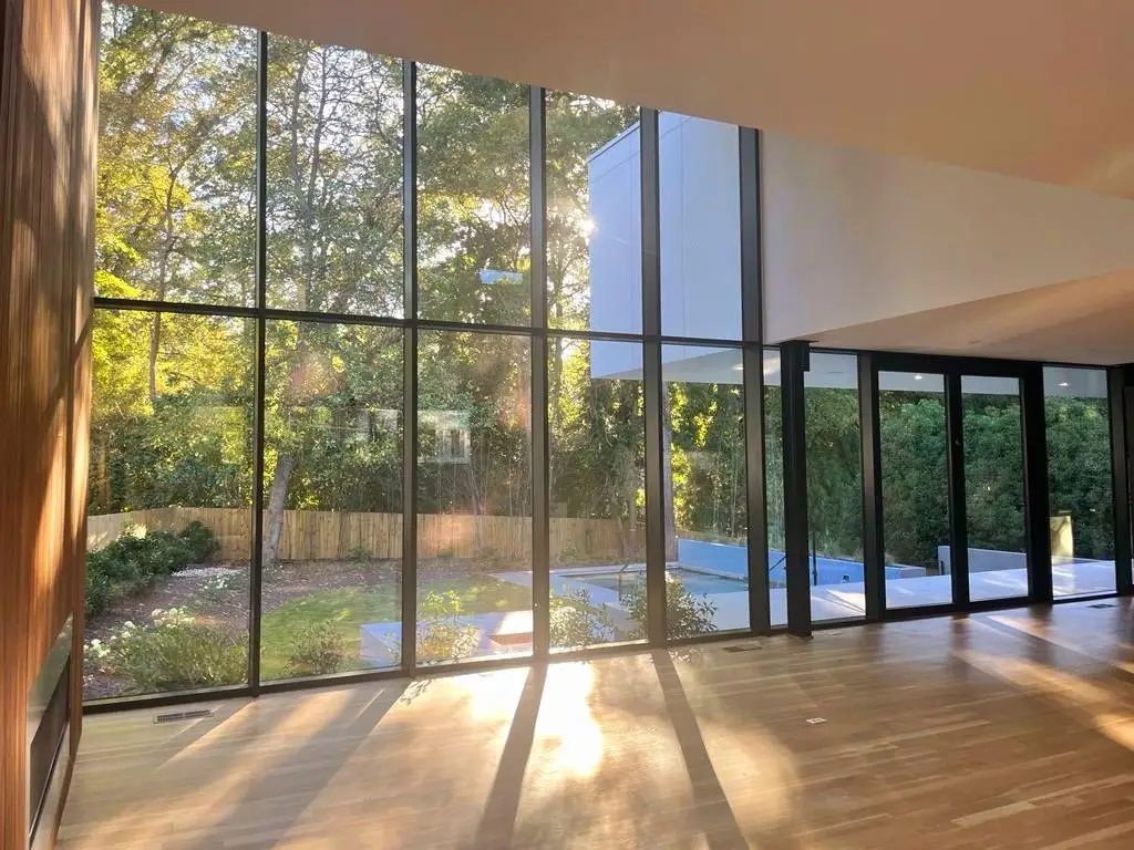 ZMR низкая цена большое окошко Панорамное окно пол на потолок фиксированное