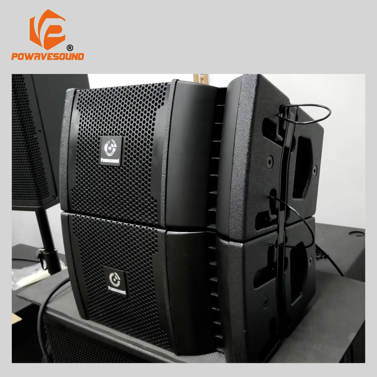 Powavesound professional active line array speaker 8 inch indoor mounted speaker 400W mini PA array speaker