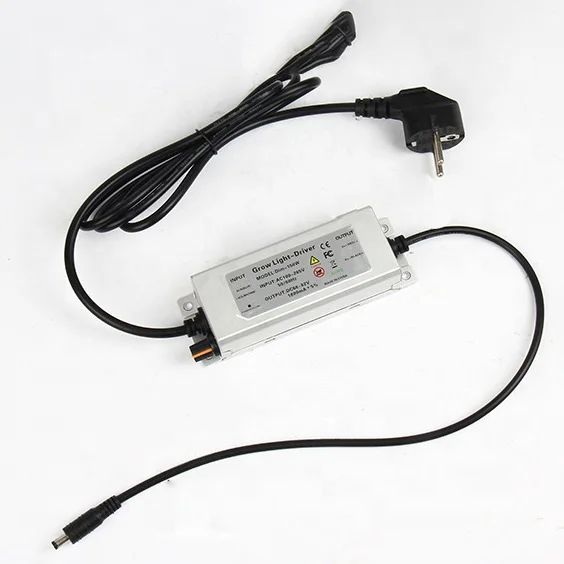 Waterproof 100W 120W 150W LED Driver Rotary Dimmer Switch Power Supply with AC Cord AC/DC Transformers AC100-265V For Grow light