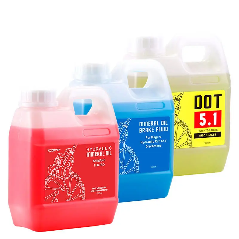 TOOPRE Bikes Lube1000ml Mineral Oil Brake Lube BMX Bike Lubricant with Pads Disc for Chain & Disc Brake Bicycle Accessories