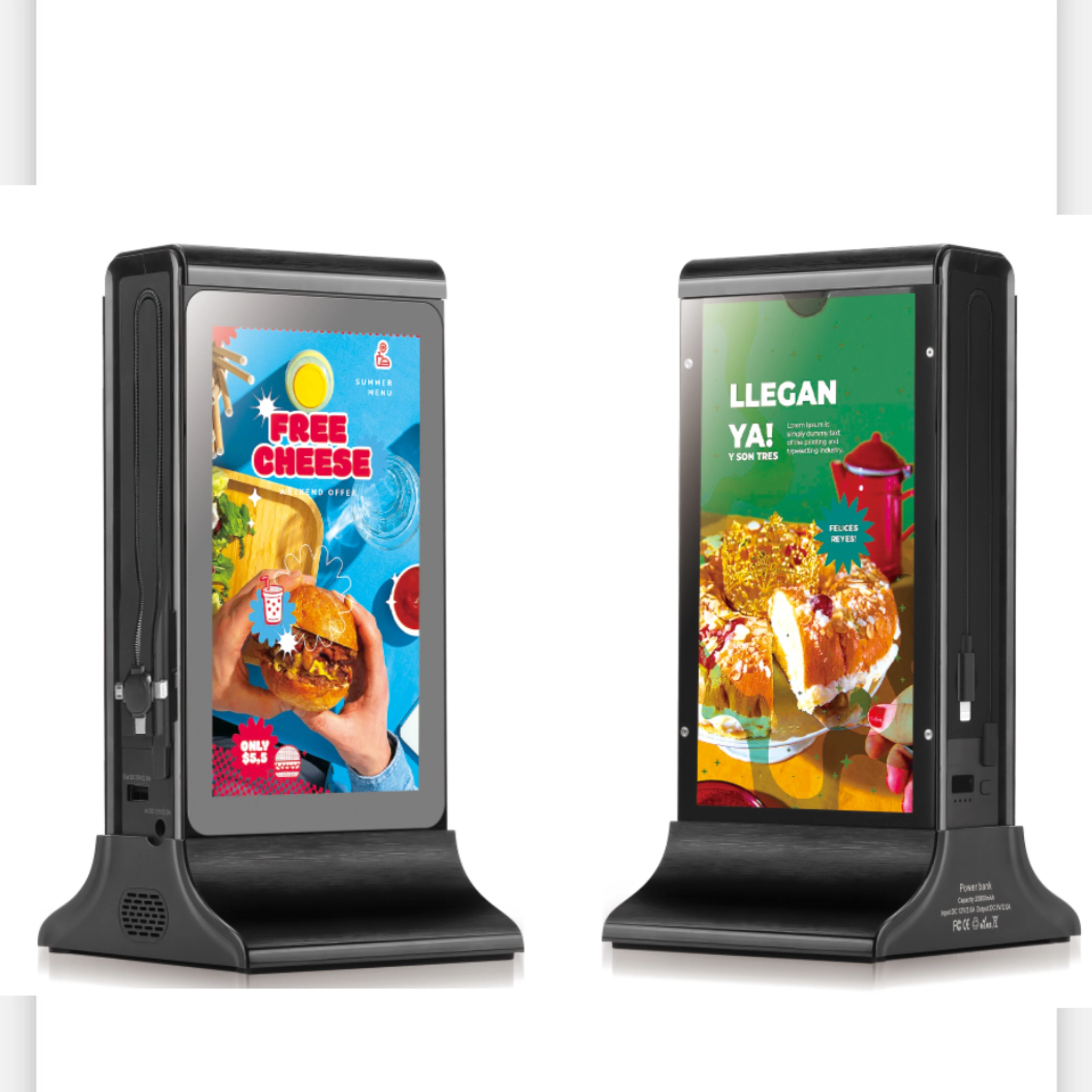 FYD-835G  Restaurant Digital Menu Display Machine USB Flash Drive Hotel Table Top Advertising Display Player Powerbank