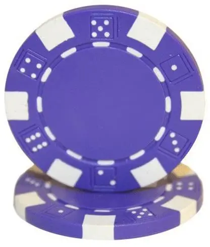 Custom Clay Composite Striped Dice Poker Chips