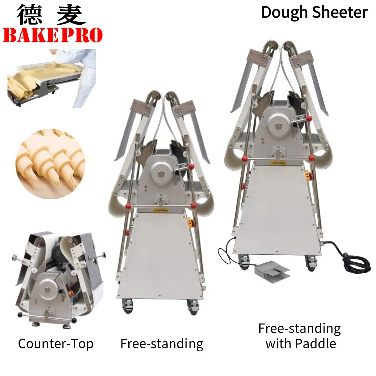BAKEPRO automatic dough sheeter table top Brot und Croissants backen electric pastry dough sheeter