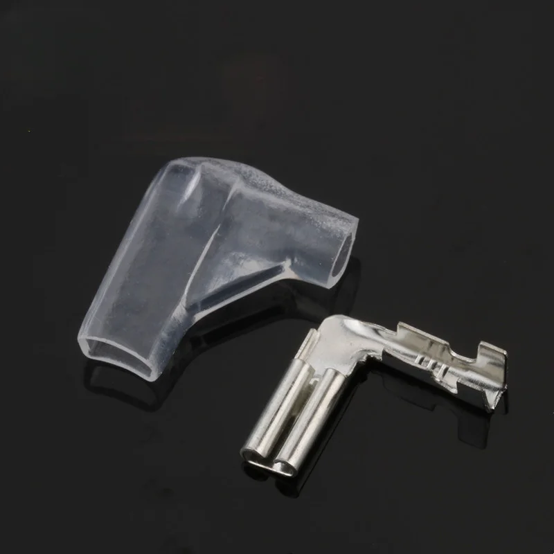 2.8 Female Flag-shaped with Jacket Crimp Splice Terminals Wiring Spring Cold Pressed Wire Cable Connector