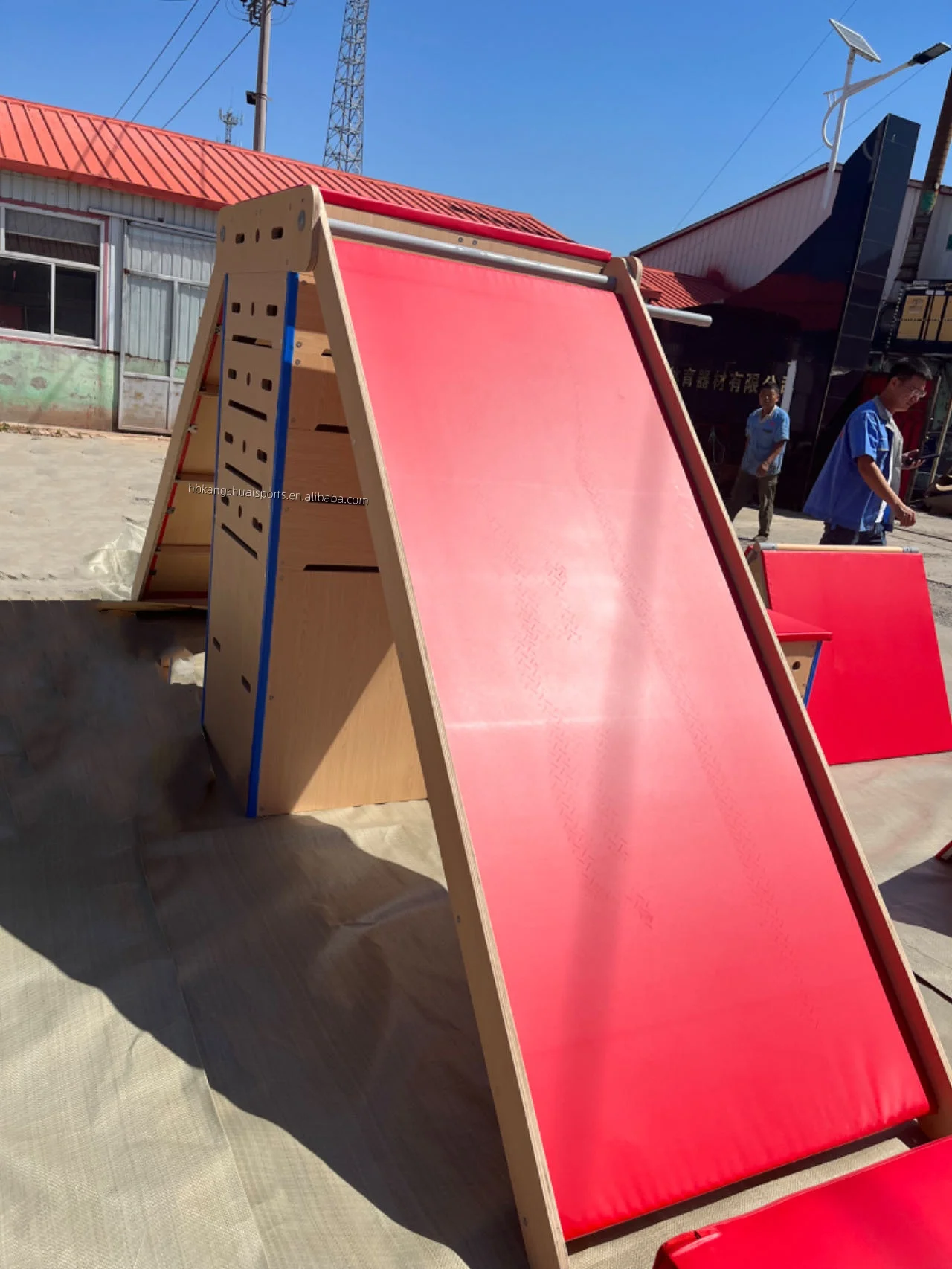 Hot selling children gymnastics fitness training parkour equipment ninja wooden parkour obstacle course