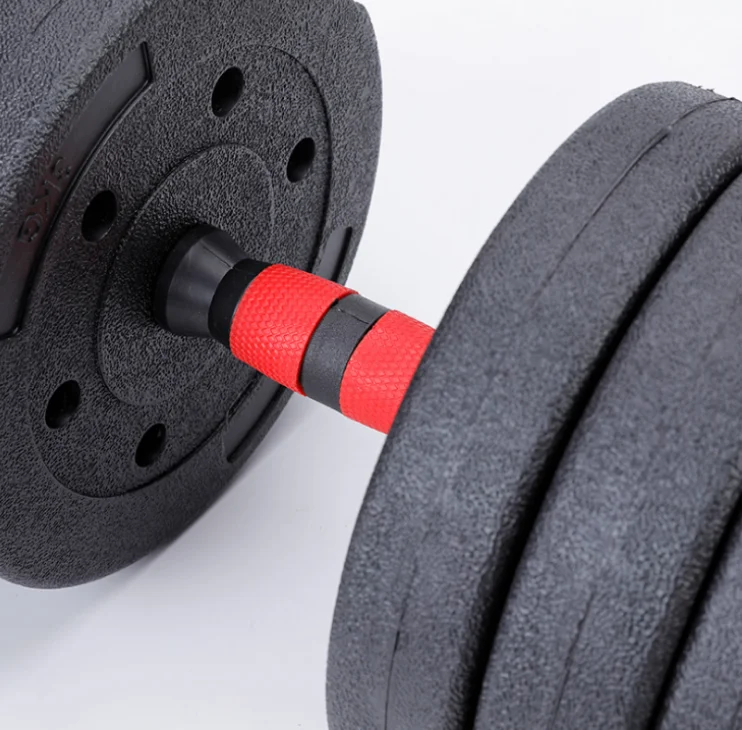10kg Custom Logo Rubber Coated Cement Of Weight Lifting Dumbbell Gym Home Use Adjustable Detachable Dumbbells Barbells Sets