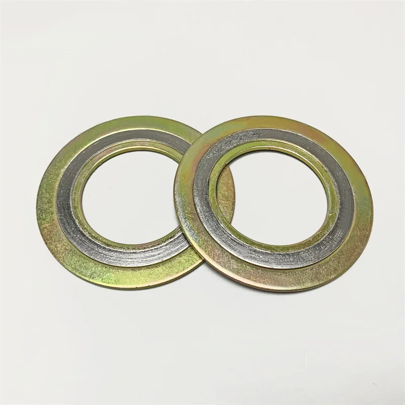 Industrial Spiral Wound Gasket with Inner and Outer Reinforced Ring Stainless Steel Expanded PTFE M5 M10 Seal