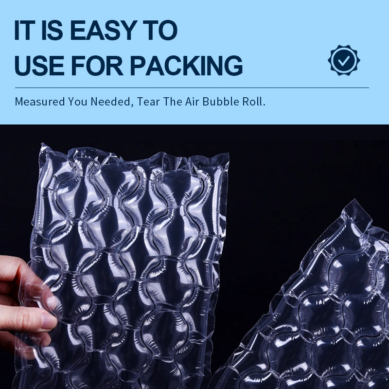 Plastic Packing Cost Save Bubble Film Air Filling Protective Packaging Air Pillow Film Bubbled Air Roll