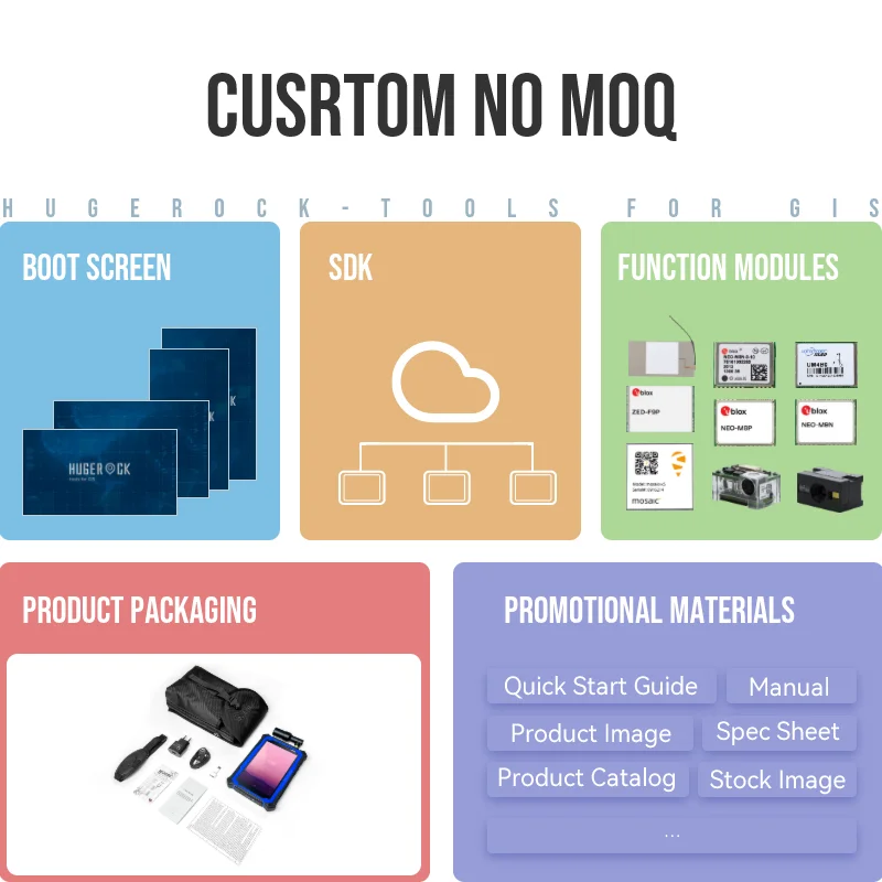 HUGEROCK G71M Gnss Surveying Equipment Test Instruments Positioning Navigation Rtk Gps Forland Surveying Mapping Rugged Tablet