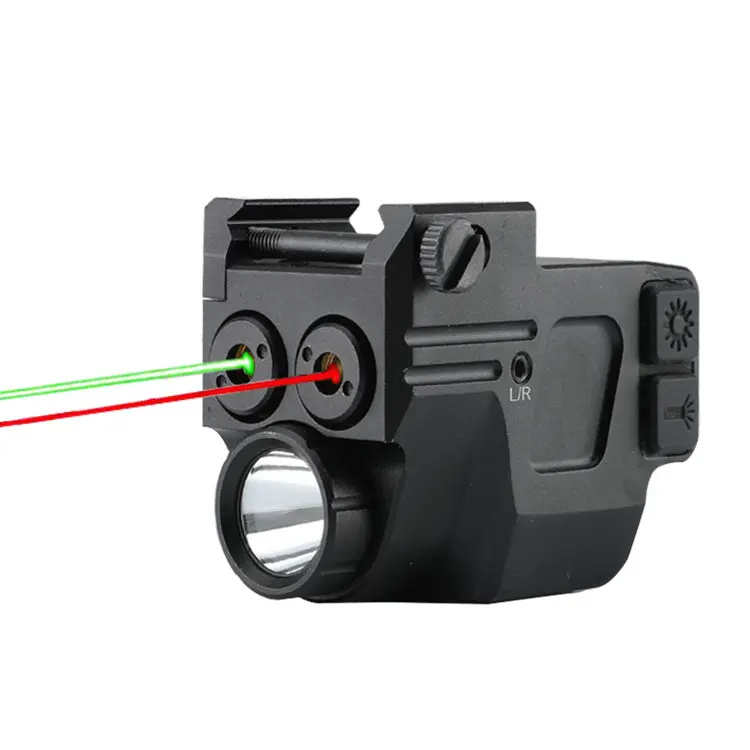 Tactical laser dual sight and LED flashlight combinationt illuminated Mil-dot Sight Tactical Compact Laser Riflescope