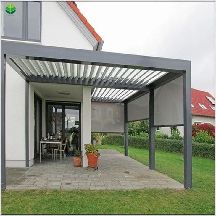 Customizable Aluminum Pergola Gazebo & Pavilion Garden Adjustable Outdoor Louvered Roof Waterproof Motorized Gazebo