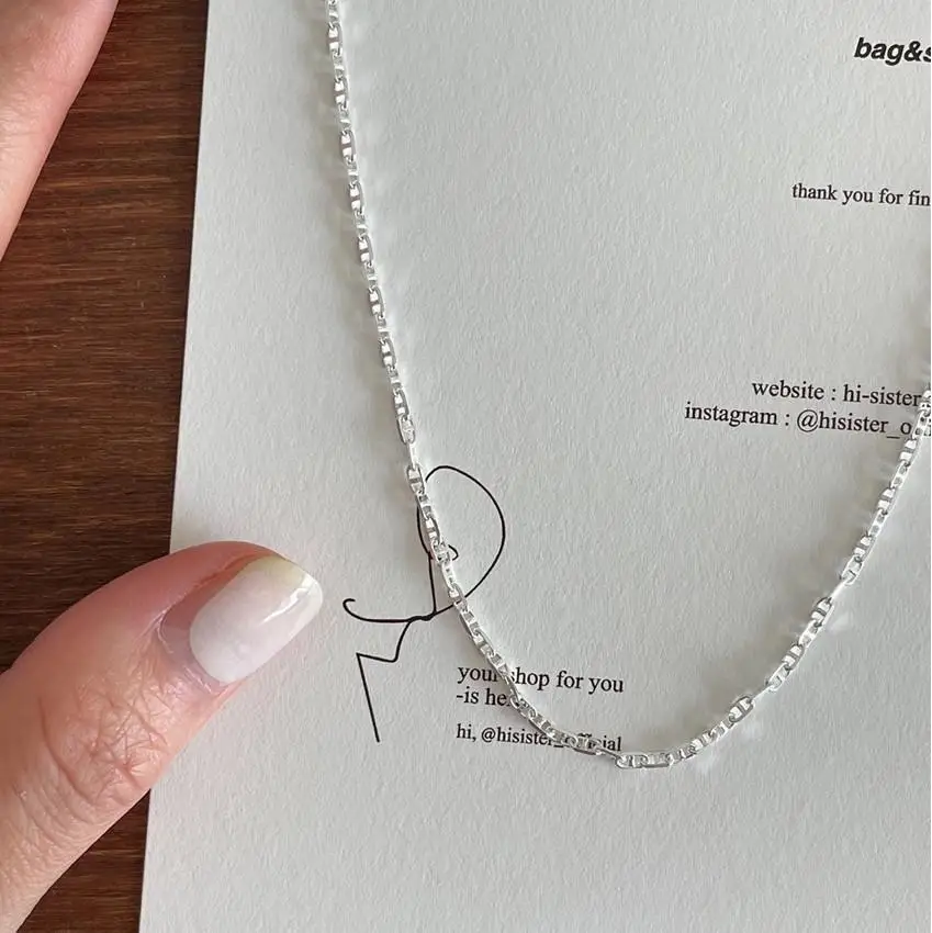 VIANRLA  925 Sterling Silver Chain Necklace Chain for Women Girls Cable Chain Necklace Upgraded Spring-Ring Clasp