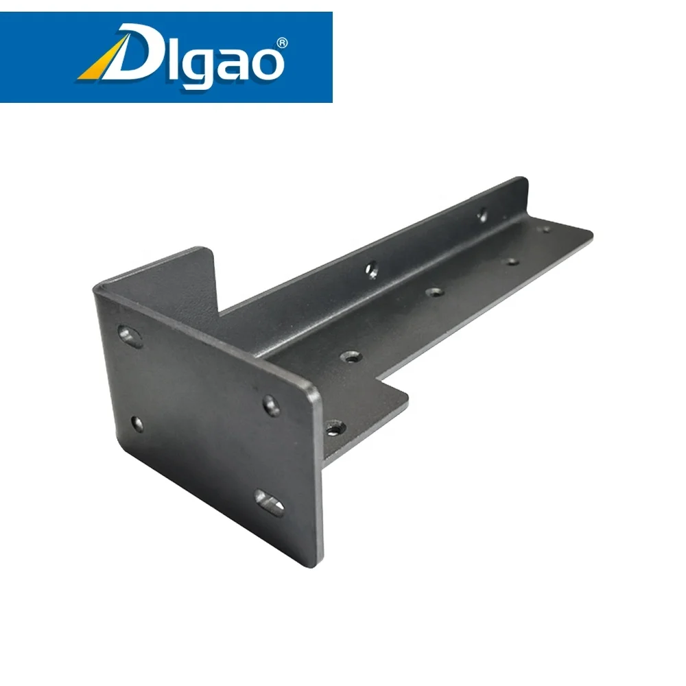 High quality wall mounted black L-shelving bracket modern metal floating shelf brackets