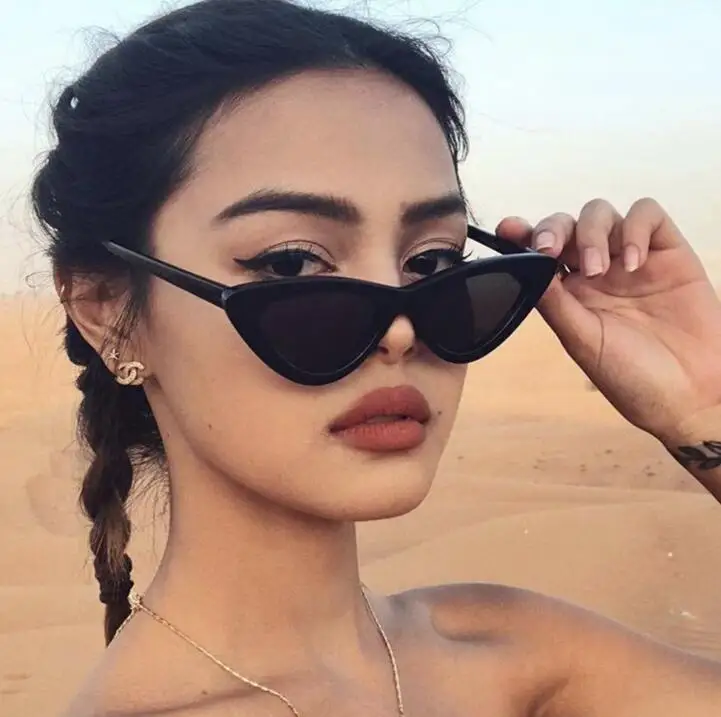 Женские солнцезащитные очки «кошачий глаз» Queena 2019, черные, белые солнцезащитные очки «кошачий глаз» в стиле ретро, Модные Винтажные брендовые дизайнерские очки