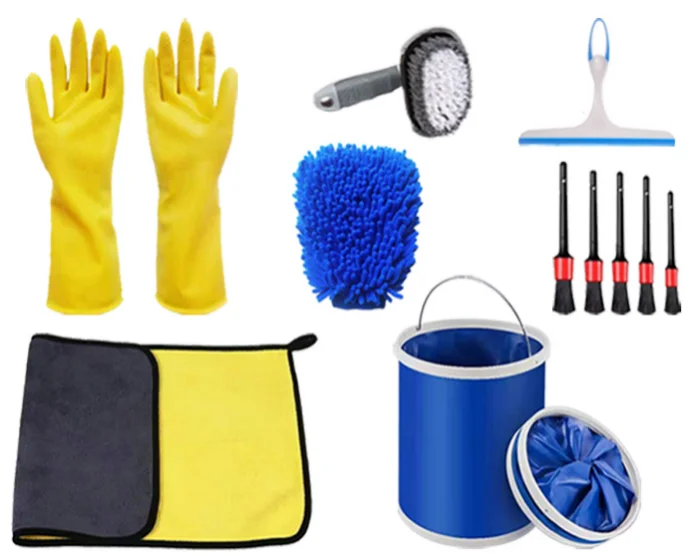 Factory direct sales professional car wash supplies tool caddy car cleaning set