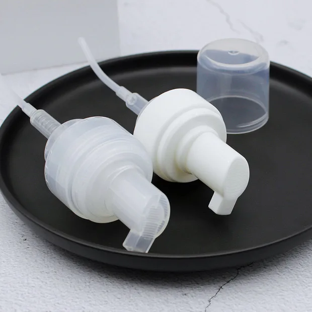 42/410 42mm Plastic Brush Foam Lotion Pump Dispenser White Shampoo Sprayer With 28mm and 24mm Sizes