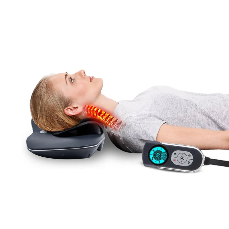 Hot Selling EMS Heating Therapy Neck Shoulder Spinal  Muscle Relaxation Vibration Massage Pillow