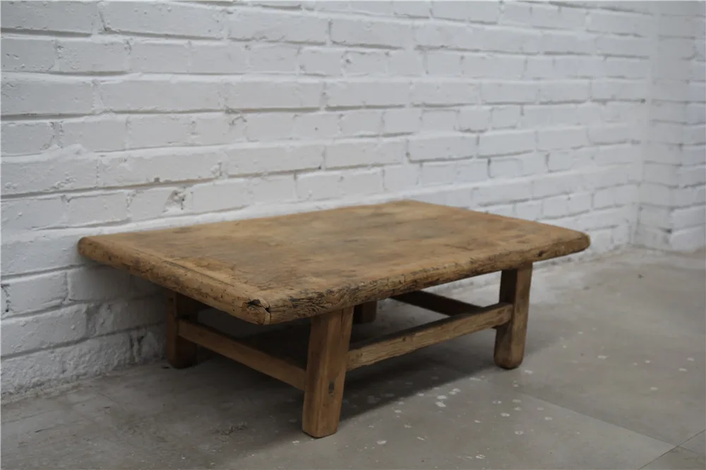 Chinese Antique Natural Elm wood vintage style reproduction popular kang table