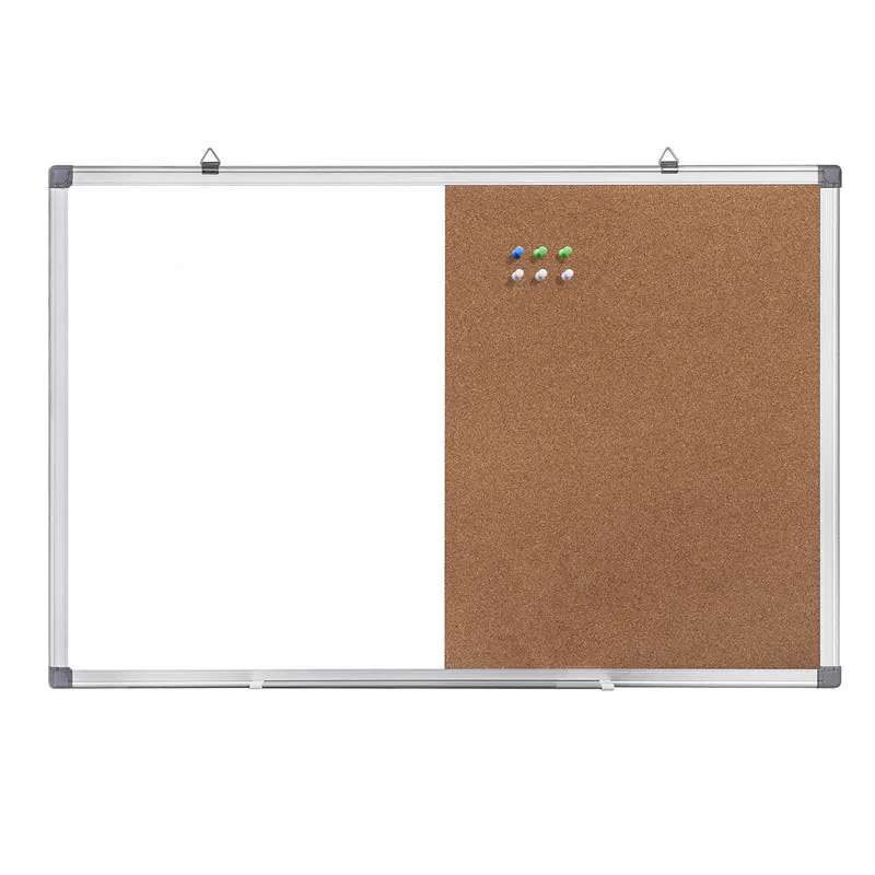 Home Office Memo Magnet Cork Dual Purpose Bulletin Board Dry Erase Magnetic White Board