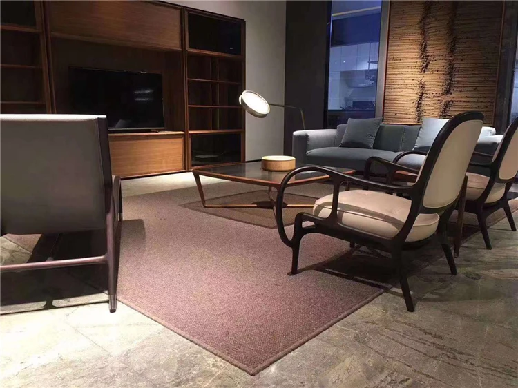 
Custom size anti slip household polyester rayon carpets 