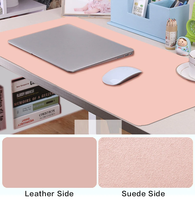 Custom deskmat Any Size Double-sided waterproof PU leather computer desk mat mouse