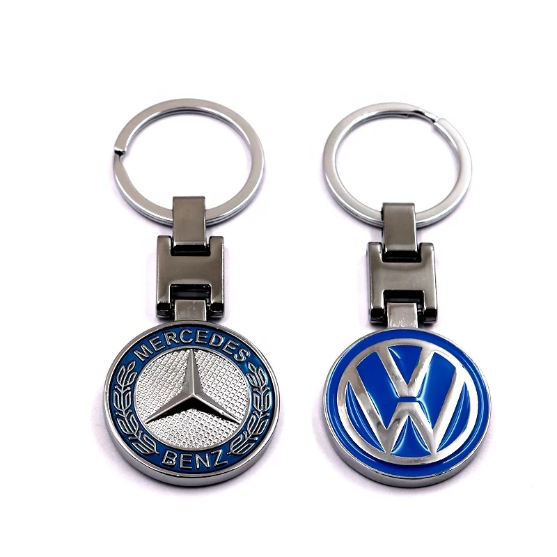
Custom logo metal zinc alloy car auto logo keychain keyring in stock 