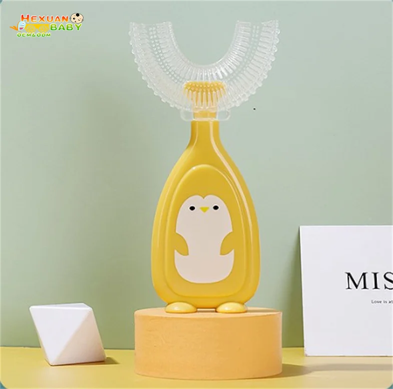 Manual Silicone Baby Toothbrush Children 360 U Shape Replacement Oral Care Cleaning Brush Kids Tooth