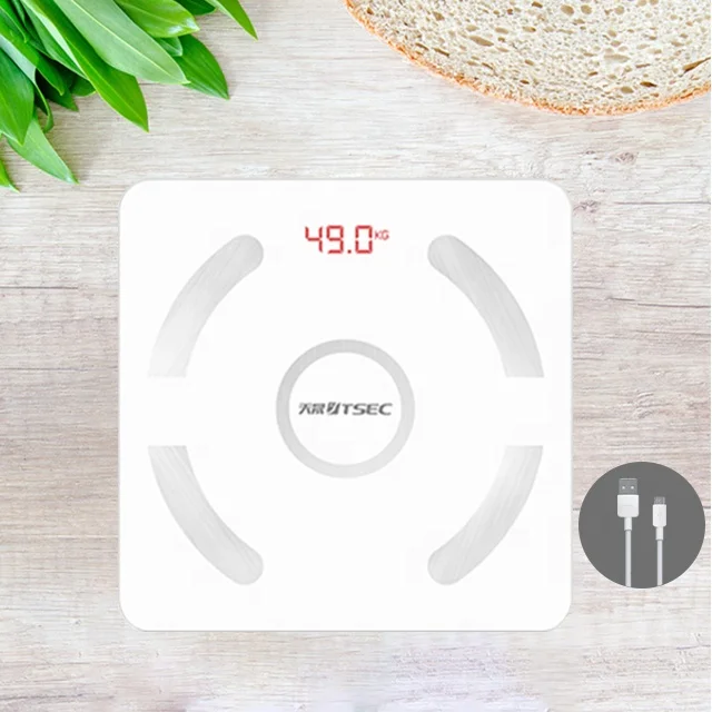 
2021 High Quality BMI Calorie Black Bluetooth Electronic Digital Weighing Body Fat Scale 