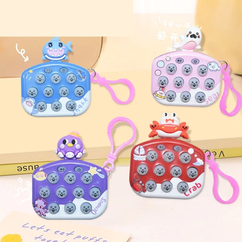 Wholesale Educational Handle S Fidget Toy Quick Push Bubble Pressure Release Key Chain Fun Game Play