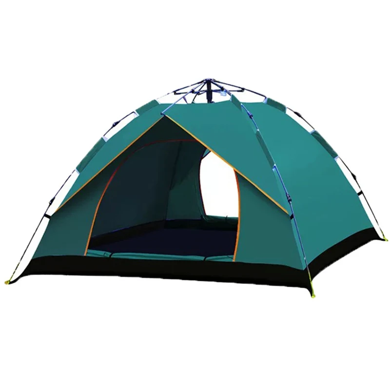 Factory Hot Selling Outdoor Leisure 2-3 Person/3-4 Person Tent Easy Folding Portable Tent Aluminium/Fiberglass Pole Camping Tent