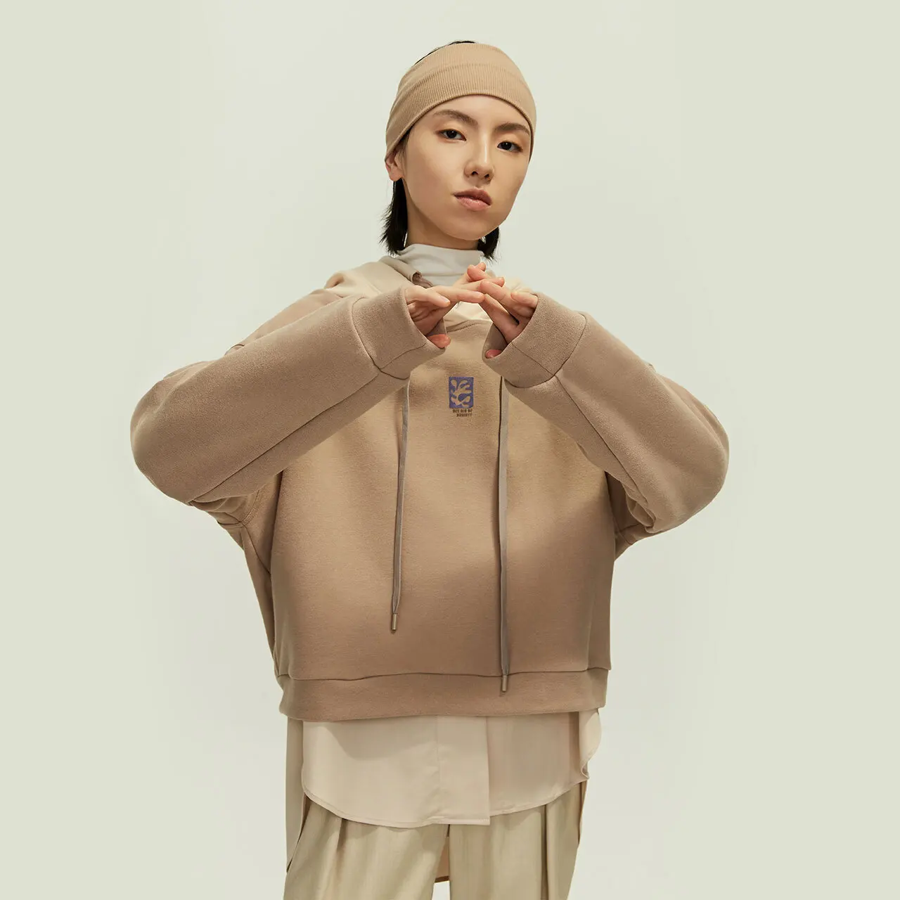 
naivee Casual Sports Series hoodie tops 100 cotton loose for women ladies 